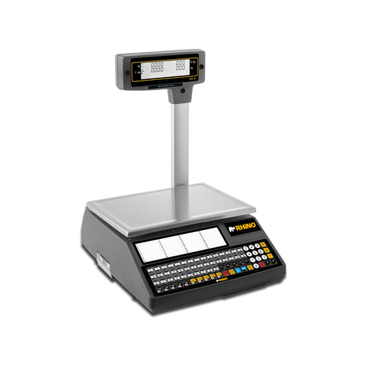 Báscula Etiquetadora BAET-30. Rango de 0 kg a 30 kg, con una división mínima de 5 g