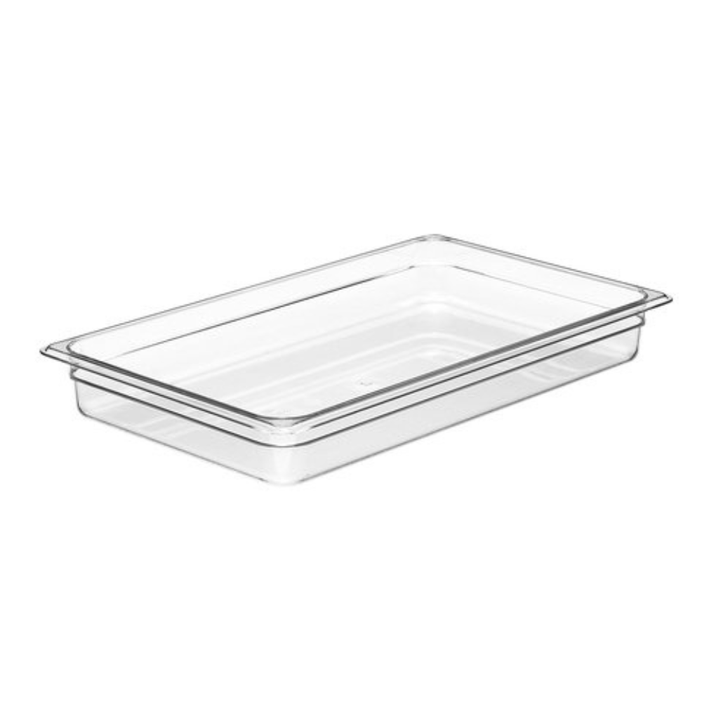 Caja de plástico para alimentos 53 cm x 325 cm x 6.5 cm. 8.5 litros de capacidad Marca Cambro Modelo 12CW-135