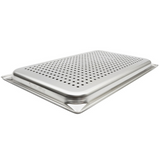 Bandeja perforada de acero inoxidable tamaño completo 1/1. 1.25" de profundidad. Marca Vollrath Modelo 30013