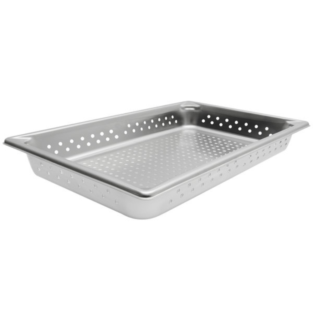 Contenedor de acero inoxidable perforado tamaño completo. 2.5" de profundidad. Marca Vollrath Modelo 30023