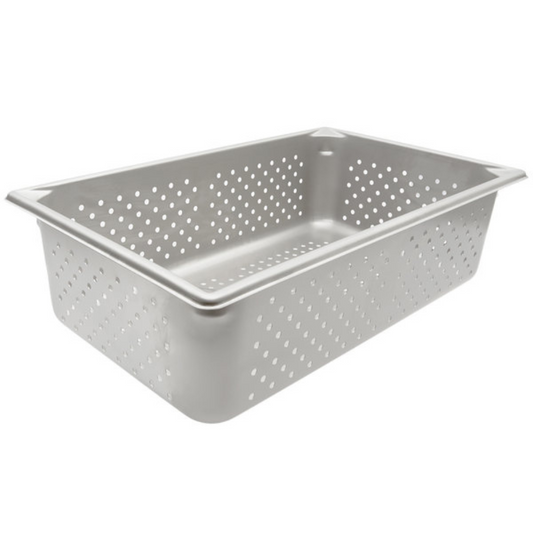 Inserto de acero inoxidable perforado tamaño completo. 6" de profundidad. Marca Vollrath Modelo 30063