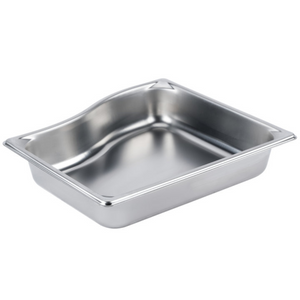 Bandeja/Inserto de acero inoxidable tamaño completo, de forma irregular. 2.5" de profundidad. Marca Vollrath Modelo 3100220