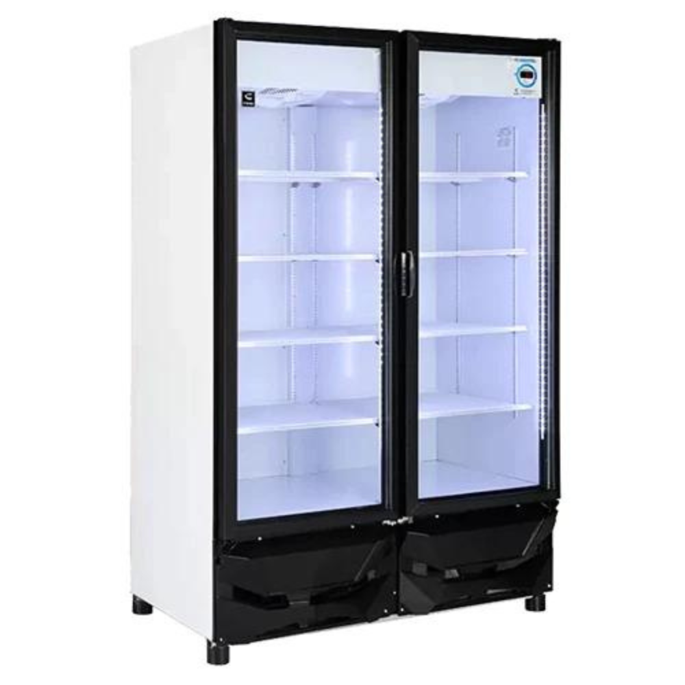 CFX42-2P Refrigerador vertical 2 puertas 42 pies. Puertas de doble cristal recocido con un cristal Low-E.