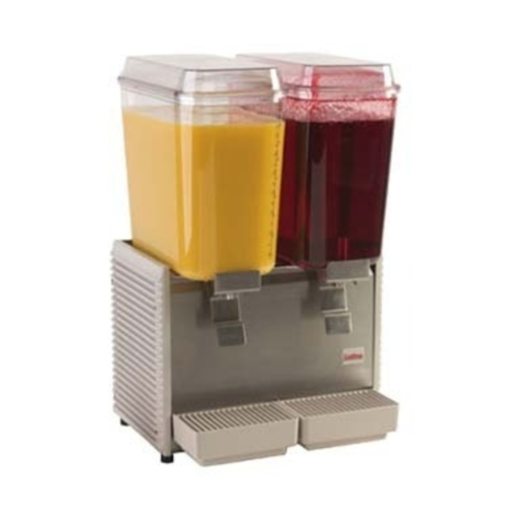 Dispensador de bebidas frías de 2 tazones marca Crathco modelo D25-4. Electrico