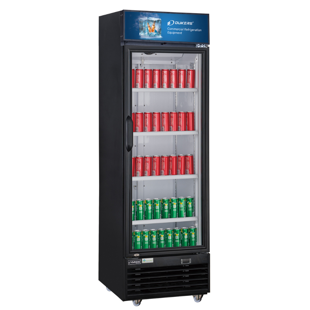 DSM-19 Refrigerador comercial con una puerta batiente de vidrio. Marca Tornado.