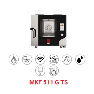 MKF511GTS HORNO DE GAS COMBINADO DE CONVECCIÓN Y VAPOR DE 5 BANDEJAS 1/1 GN CON PANTALLA TÁCTIL