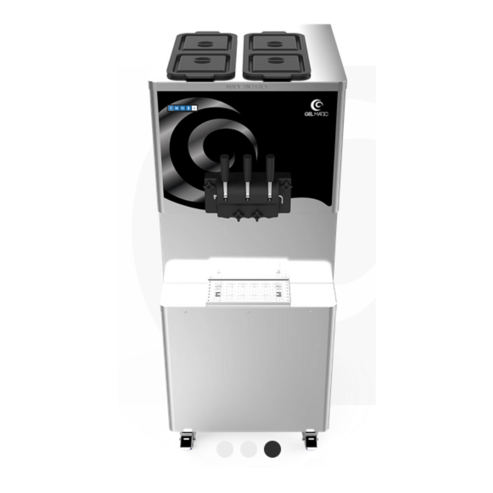 Máquina para la produccion de helado dos sabores, de piso.  3Ph - 208/230V - 60Hz. Marca Gelmatic Modelo MV262GRA4